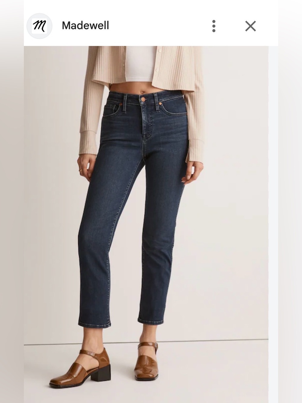 Madewell Washed Charcoal Stovepipe Jeans